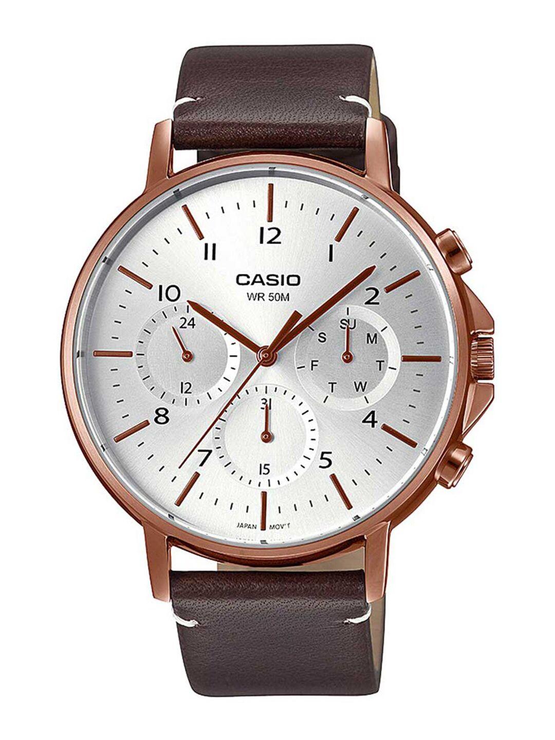 casio men silver-toned analogue watch