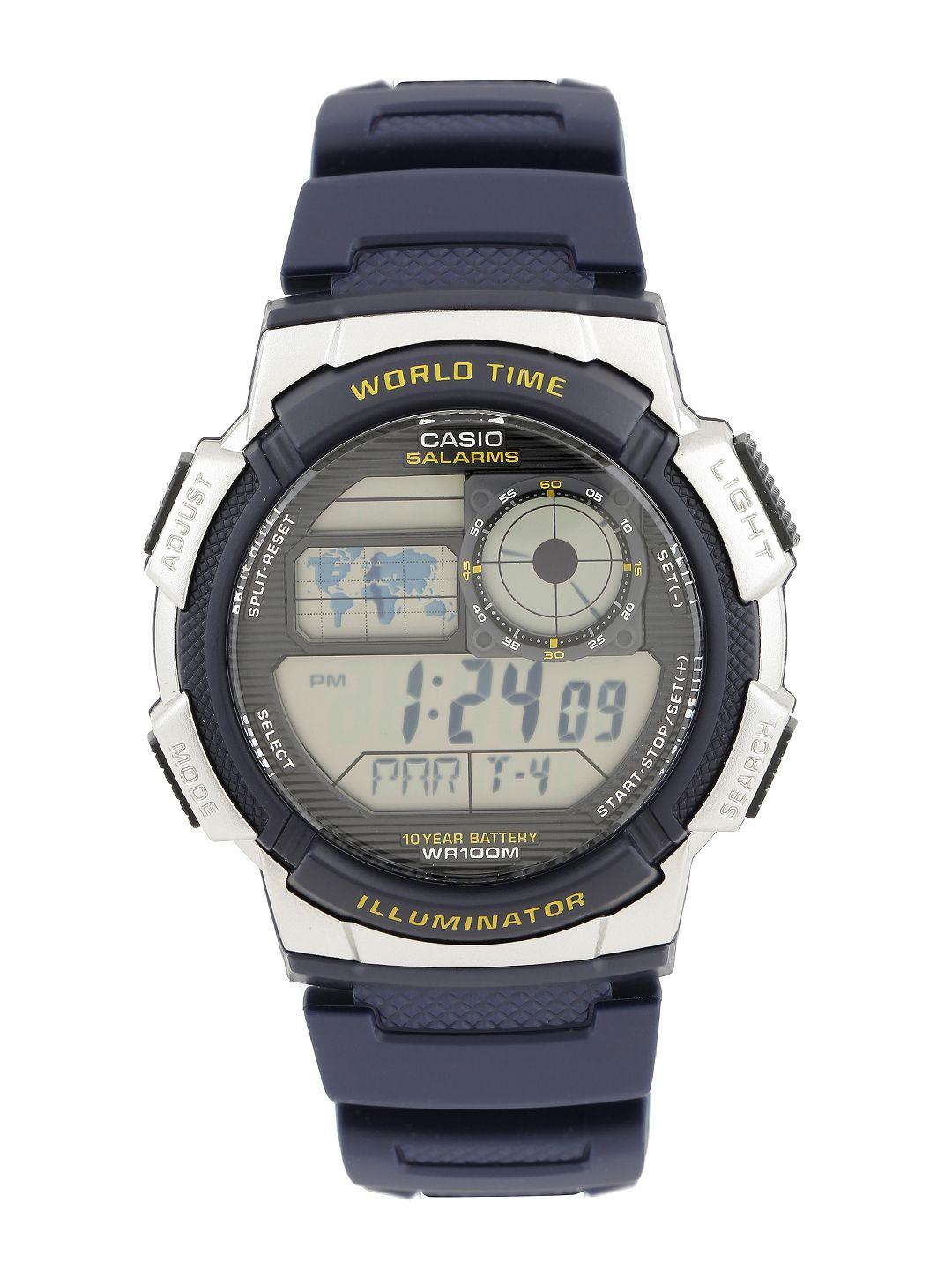 casio youth digital men blue digital watch d118 ae-1000w-2avdf