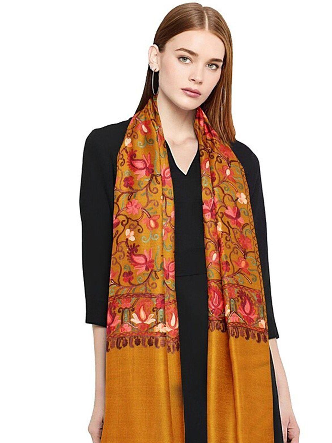 casmir floral embroidered acrylic stole