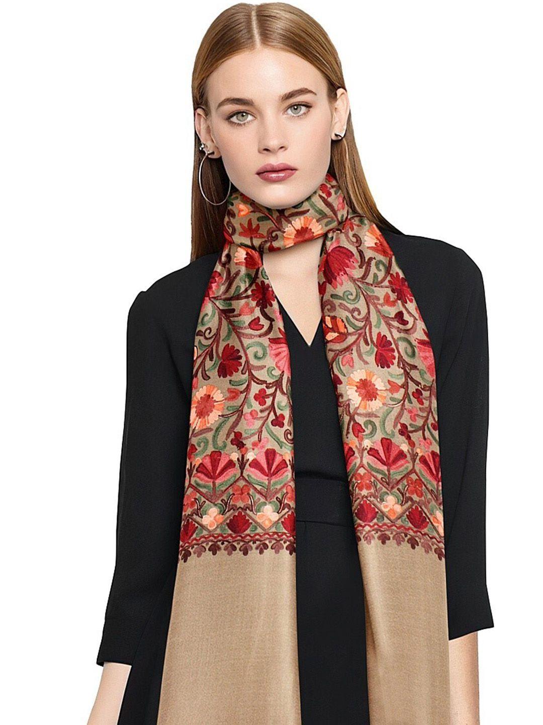 casmir floral embroidered shawl
