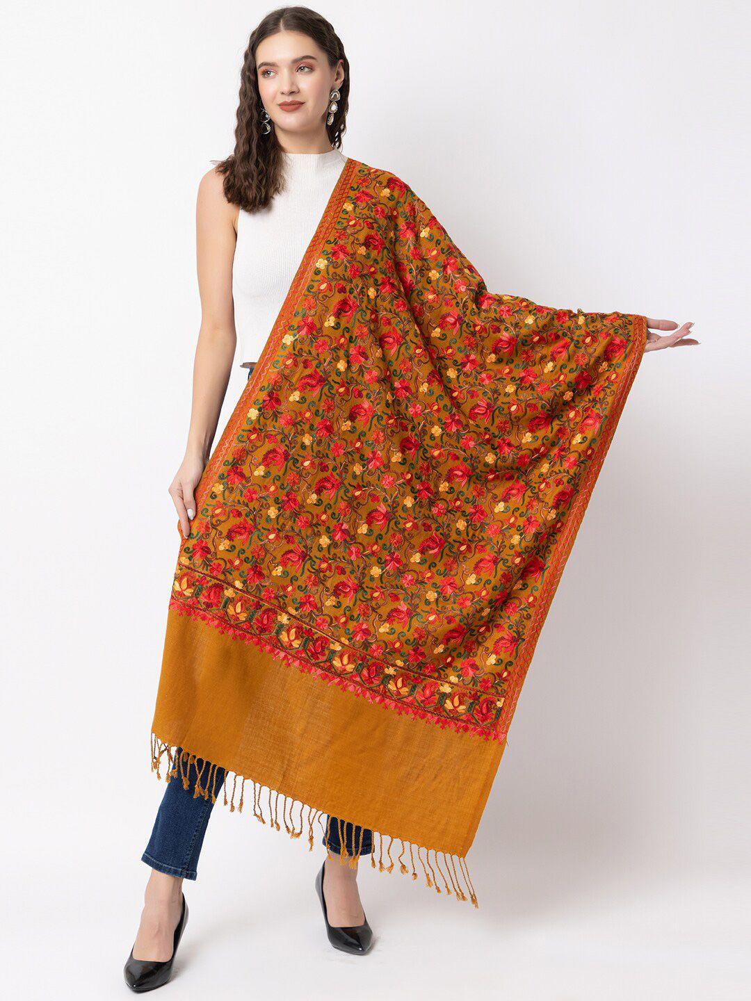 casmir floral embroidered shawl