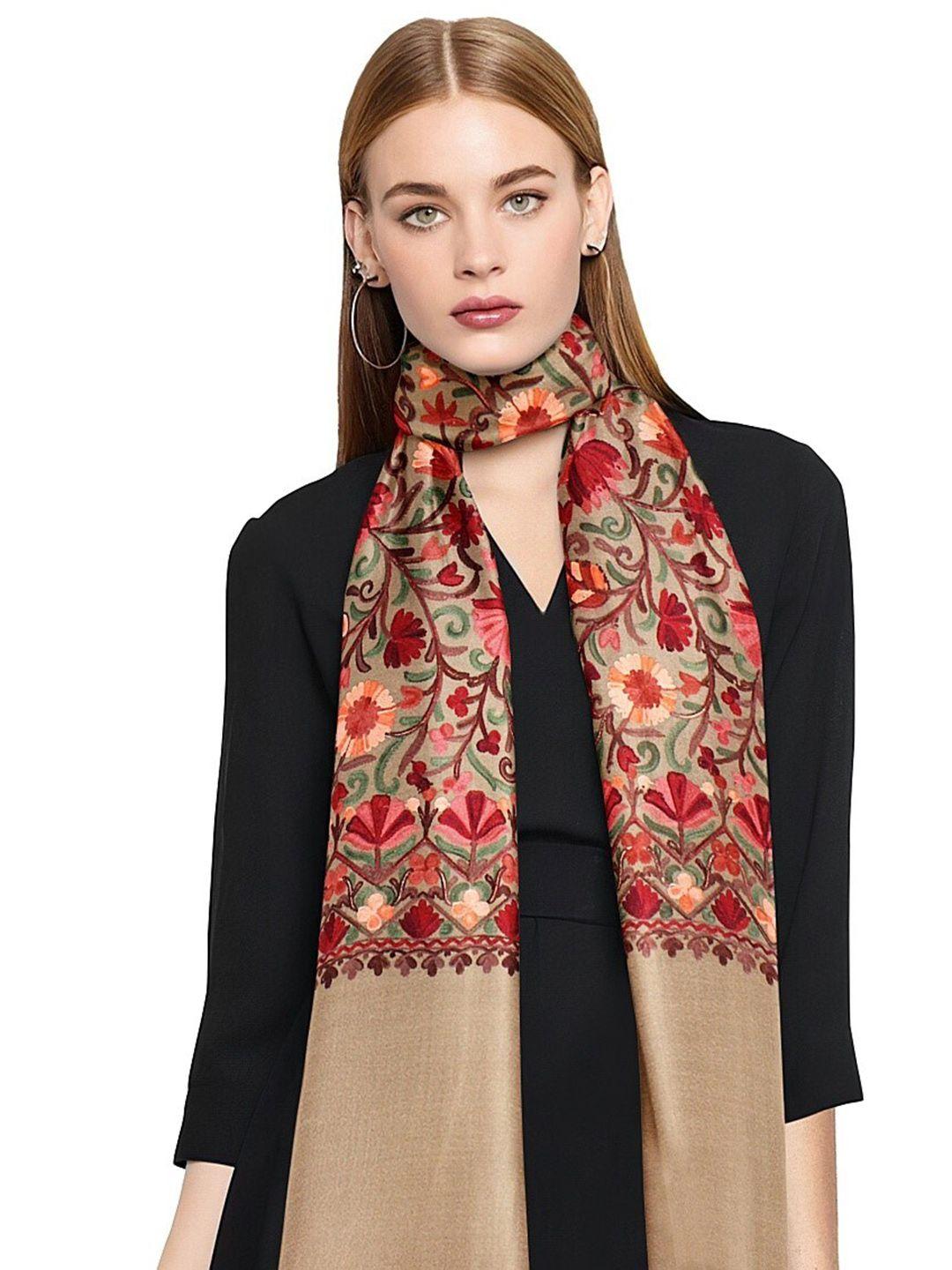 casmir unisex floral embroidered shawl