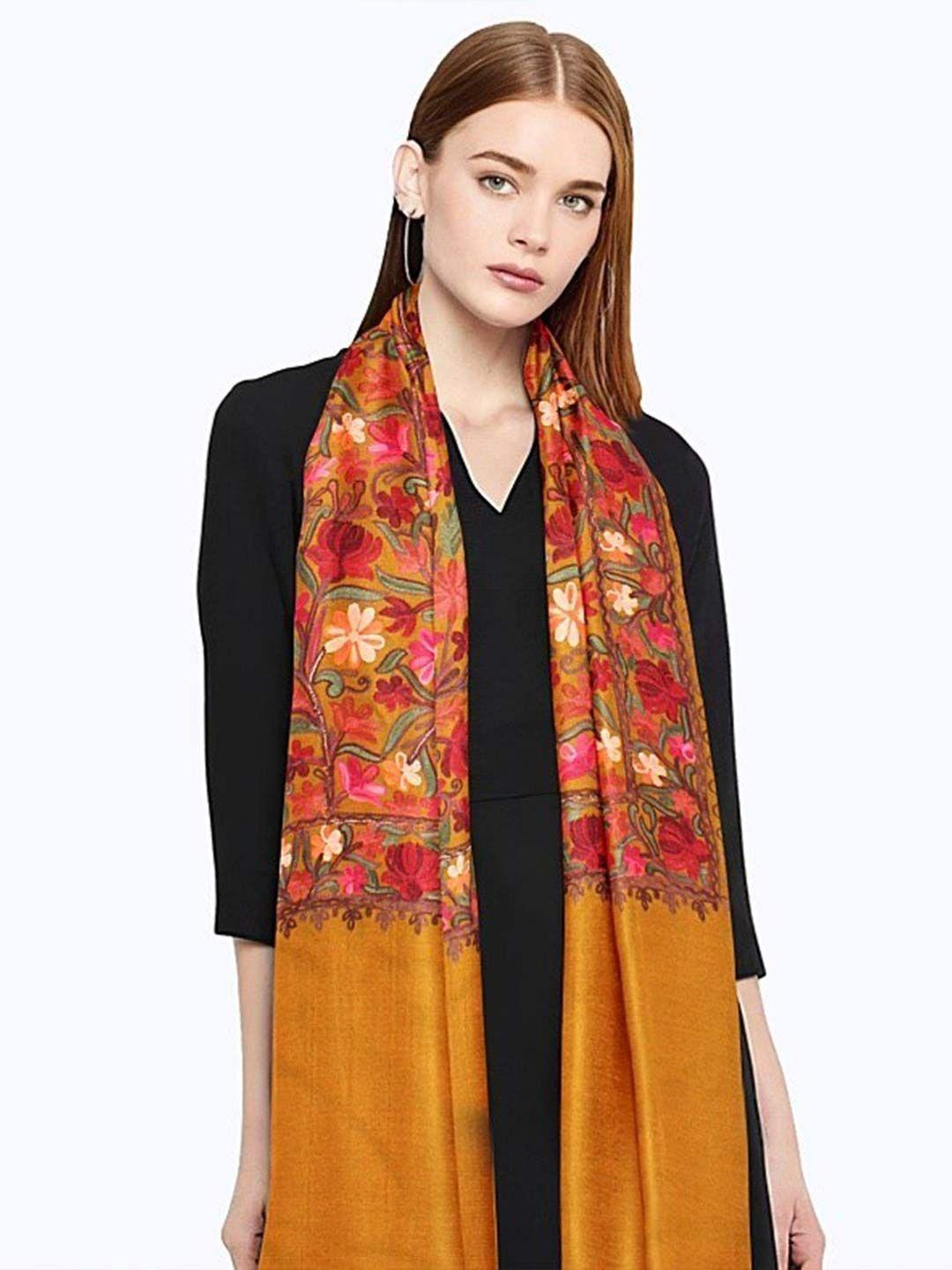 casmir women floral embroidered shawl