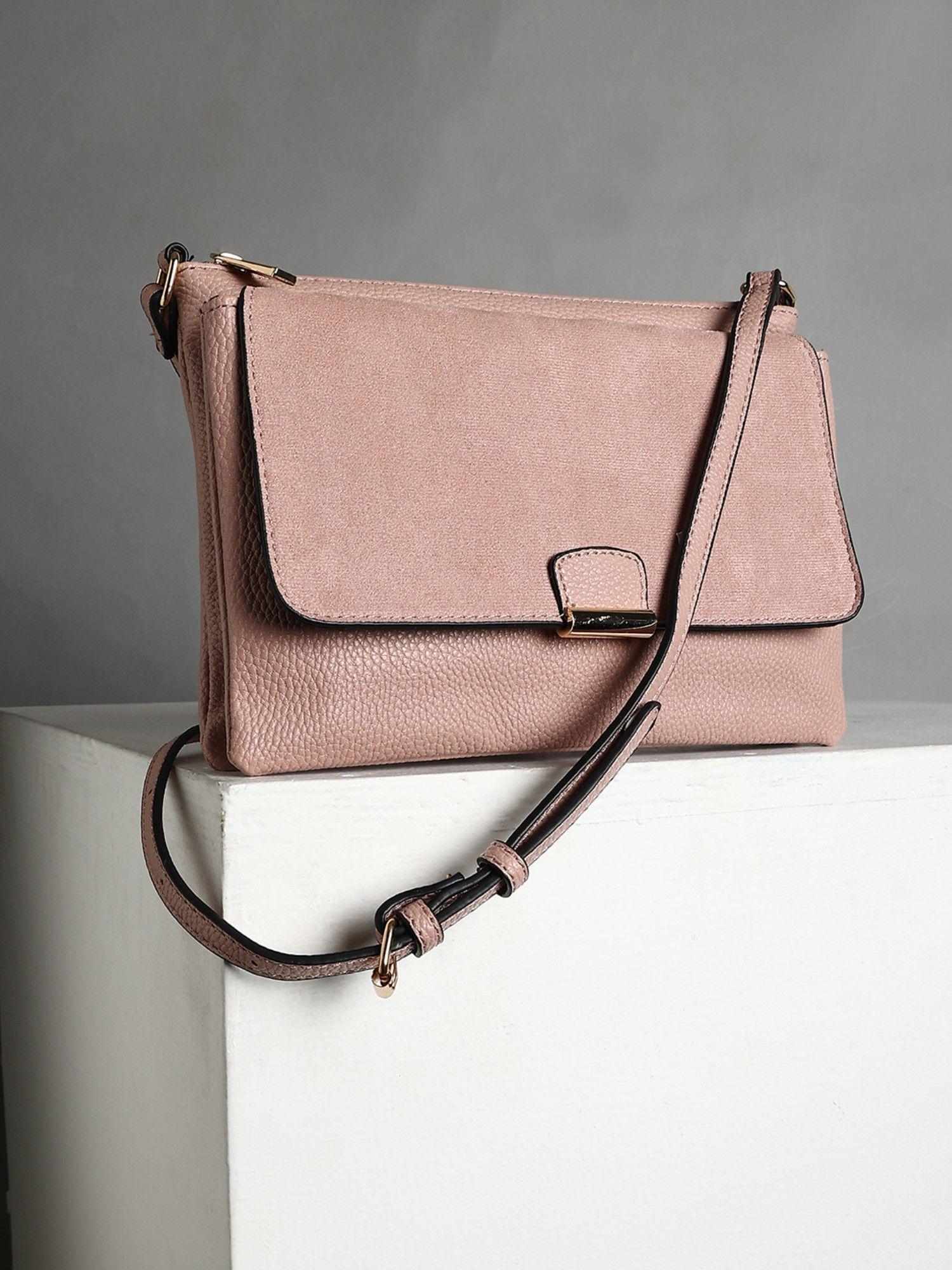 cassie nude solid sling bag