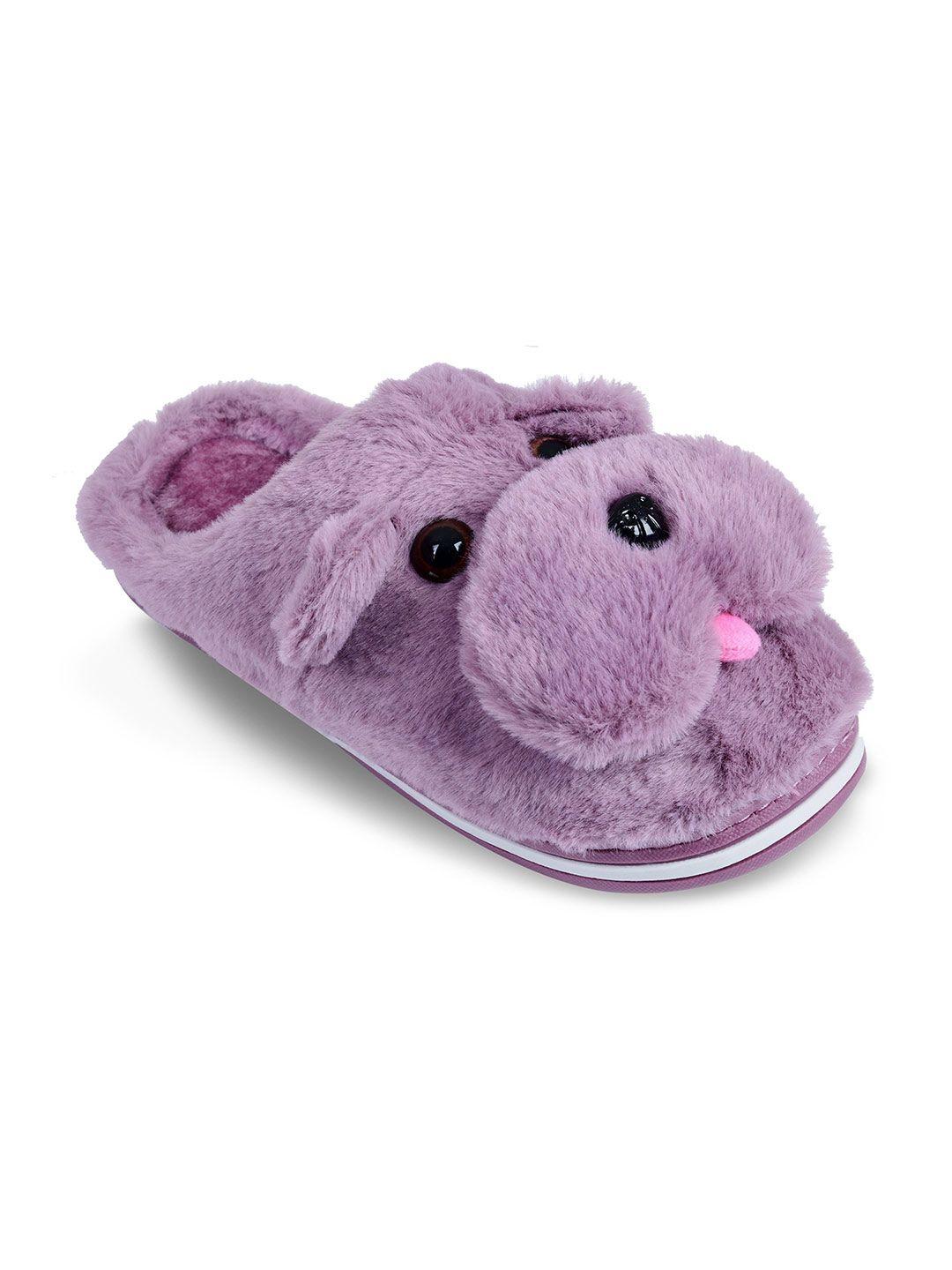 cassiey women purple & white room slippers