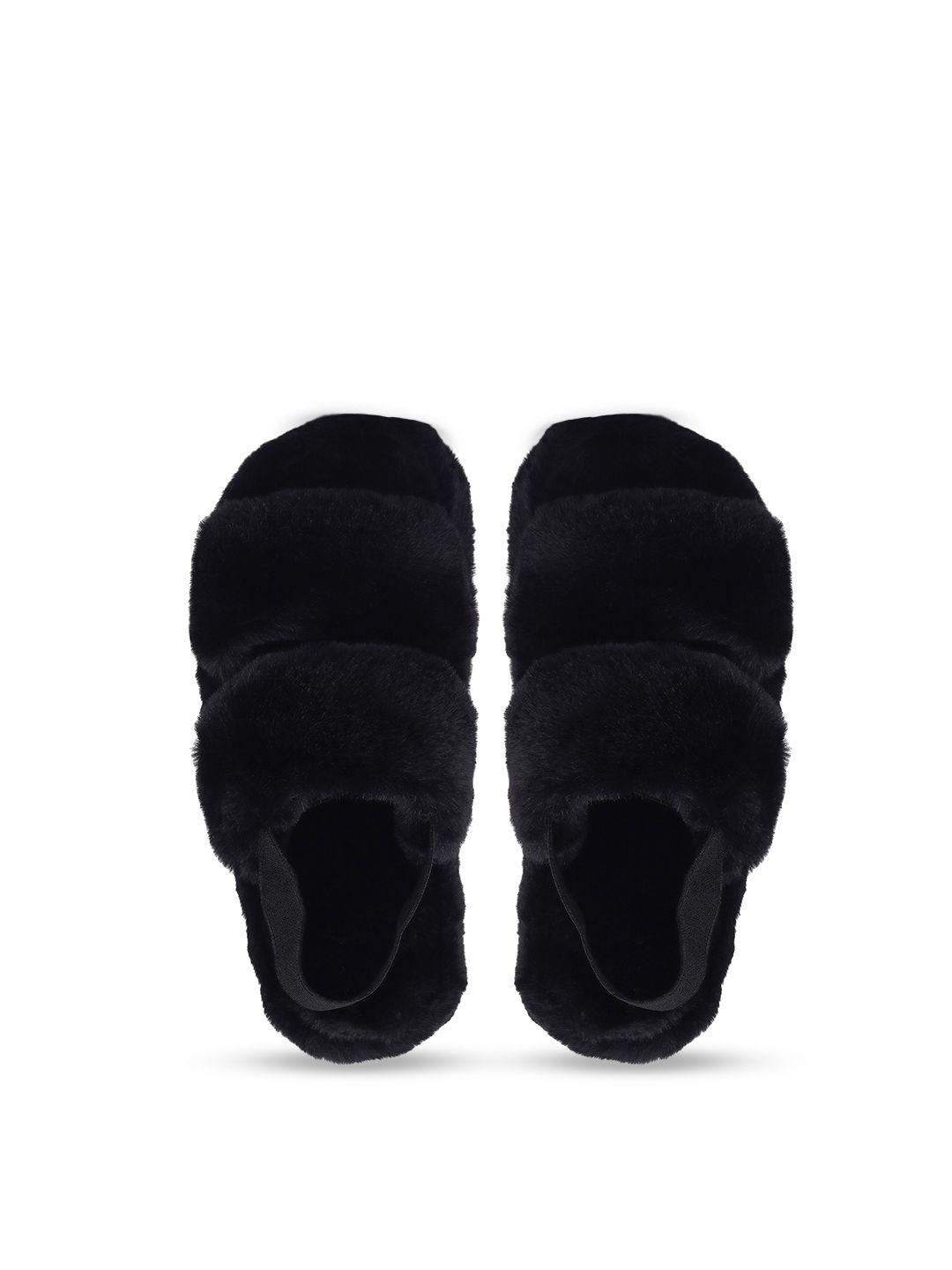 cassiey girls self design fur room slippers