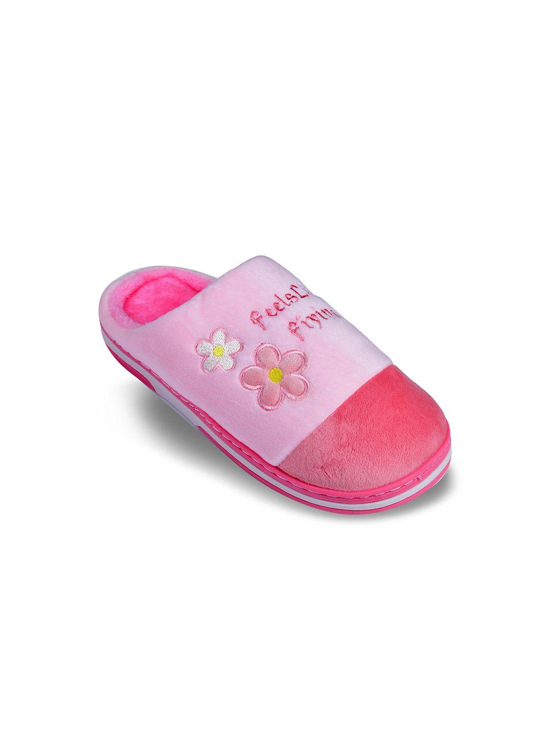 cassiey men pink & white printed room slippers