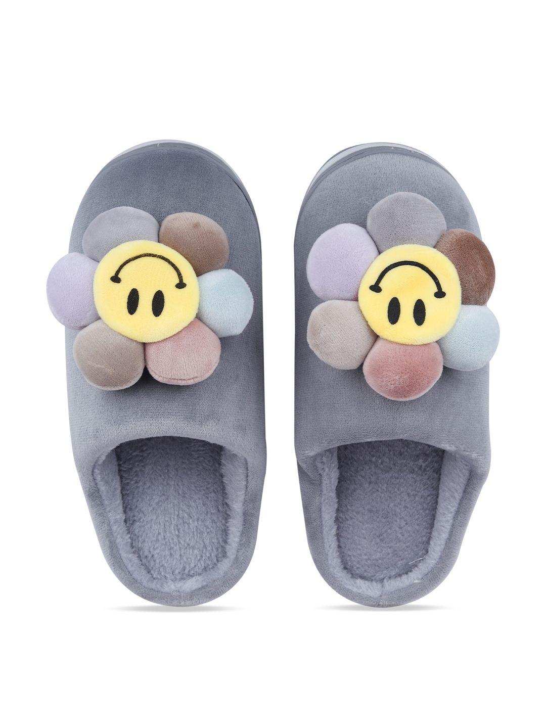 cassiey women grey & yellow room slippers