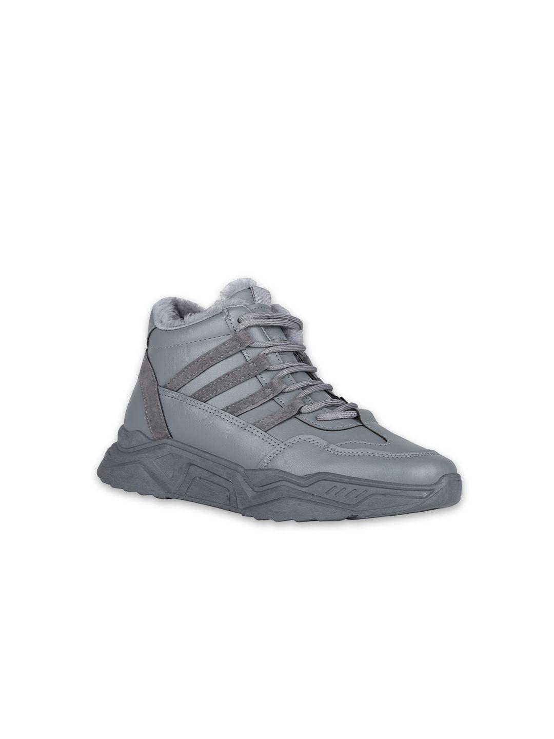 cassiey women grey high-top walking shoes