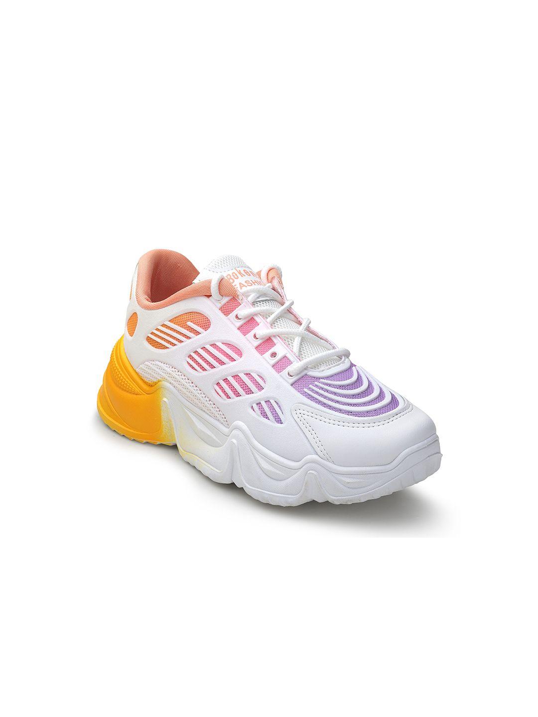 cassiey women orange mesh walking shoes