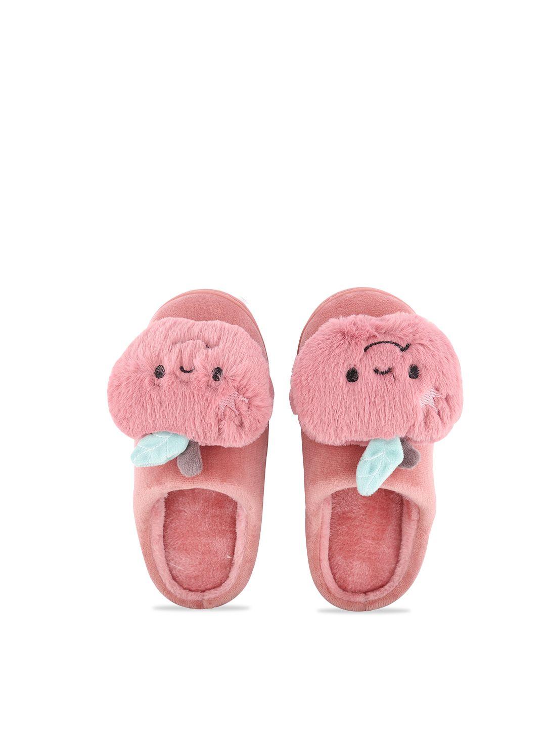 cassiey women peach-coloured & turquoise blue room slippers