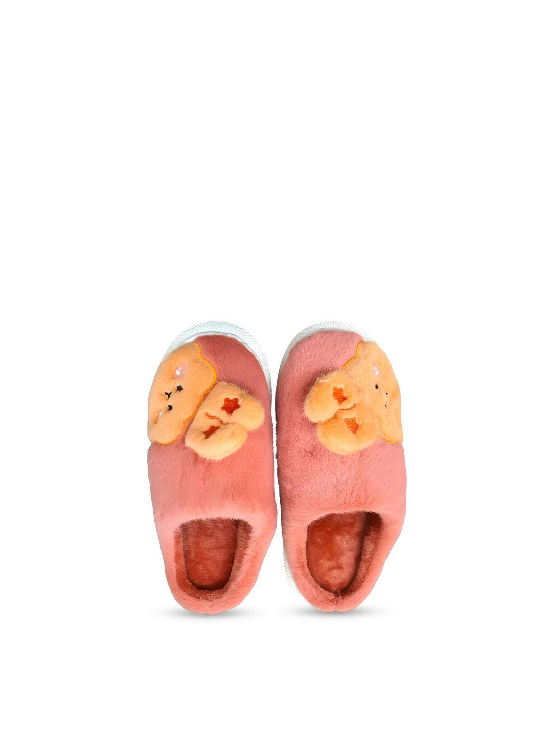 cassiey women peach-coloured & yellow room slippers