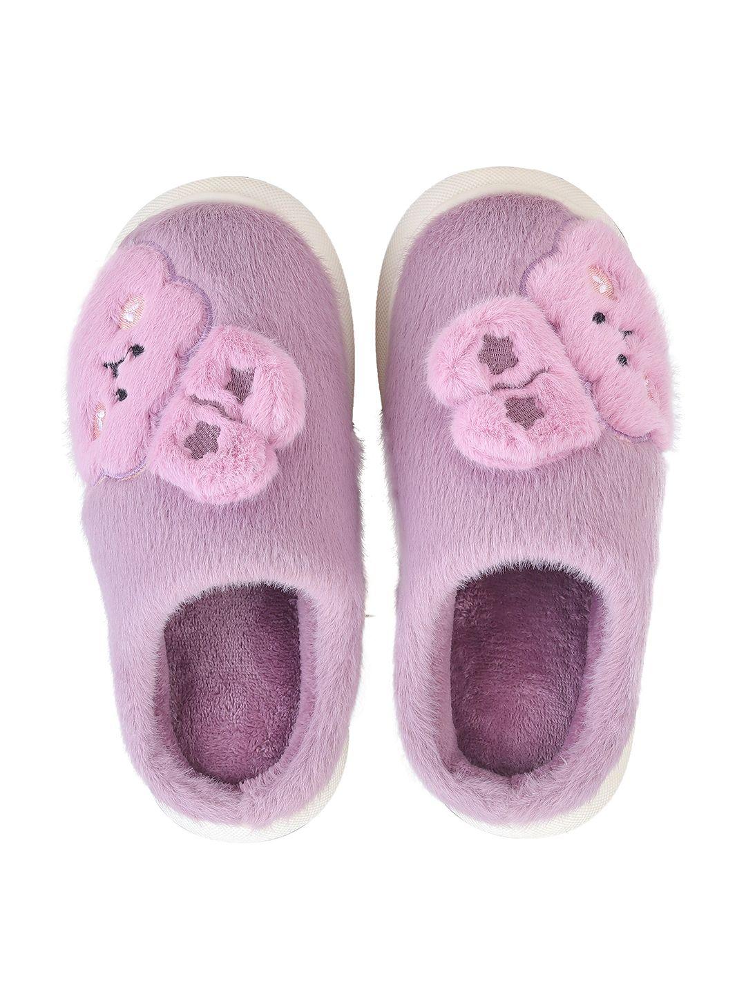 cassiey women purple & white room slippers