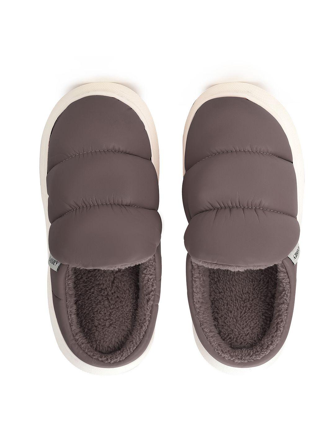 cassiey women waterproof down cotton fur room slippers