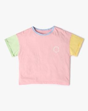 cassini colourblock round-neck t-shirt