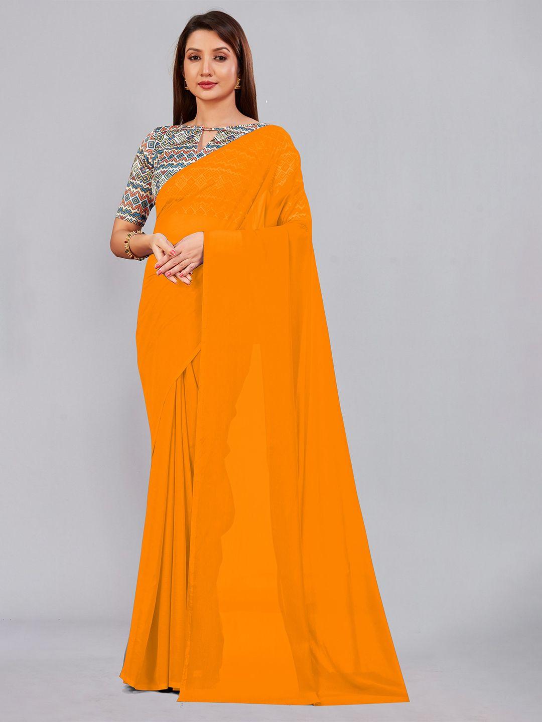 castillofab embroidered pure georgette saree