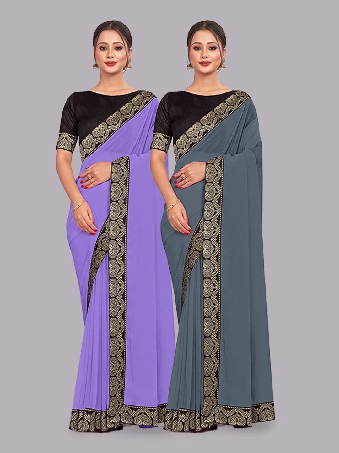 castillofab selection of 2 pure georgette saree