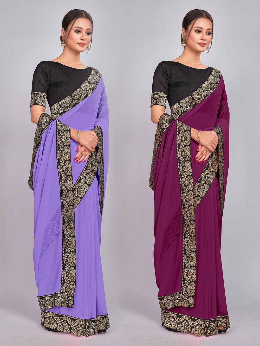 castillofab selection of 2 pure georgette sarees