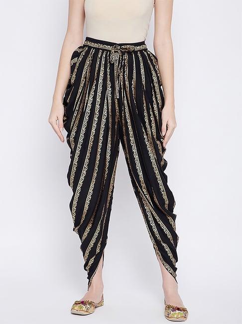 castle black printed dhoti pants