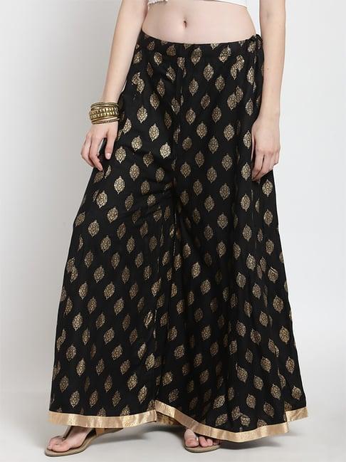 castle black printed palazzos