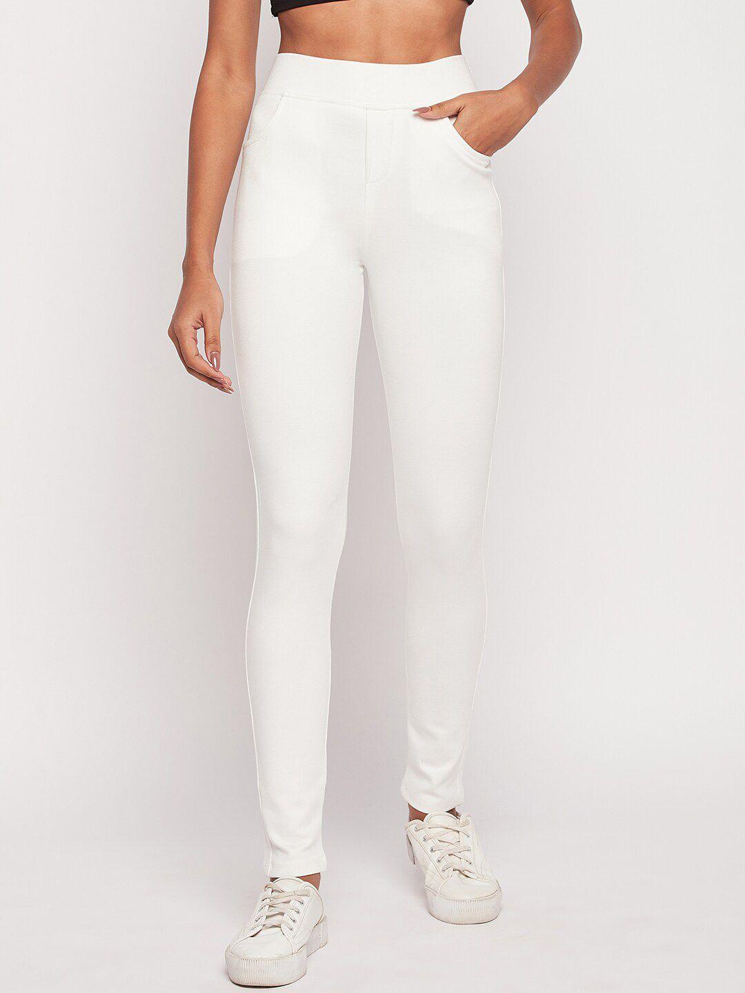 castle lifestyle women off white slim fit jeggings