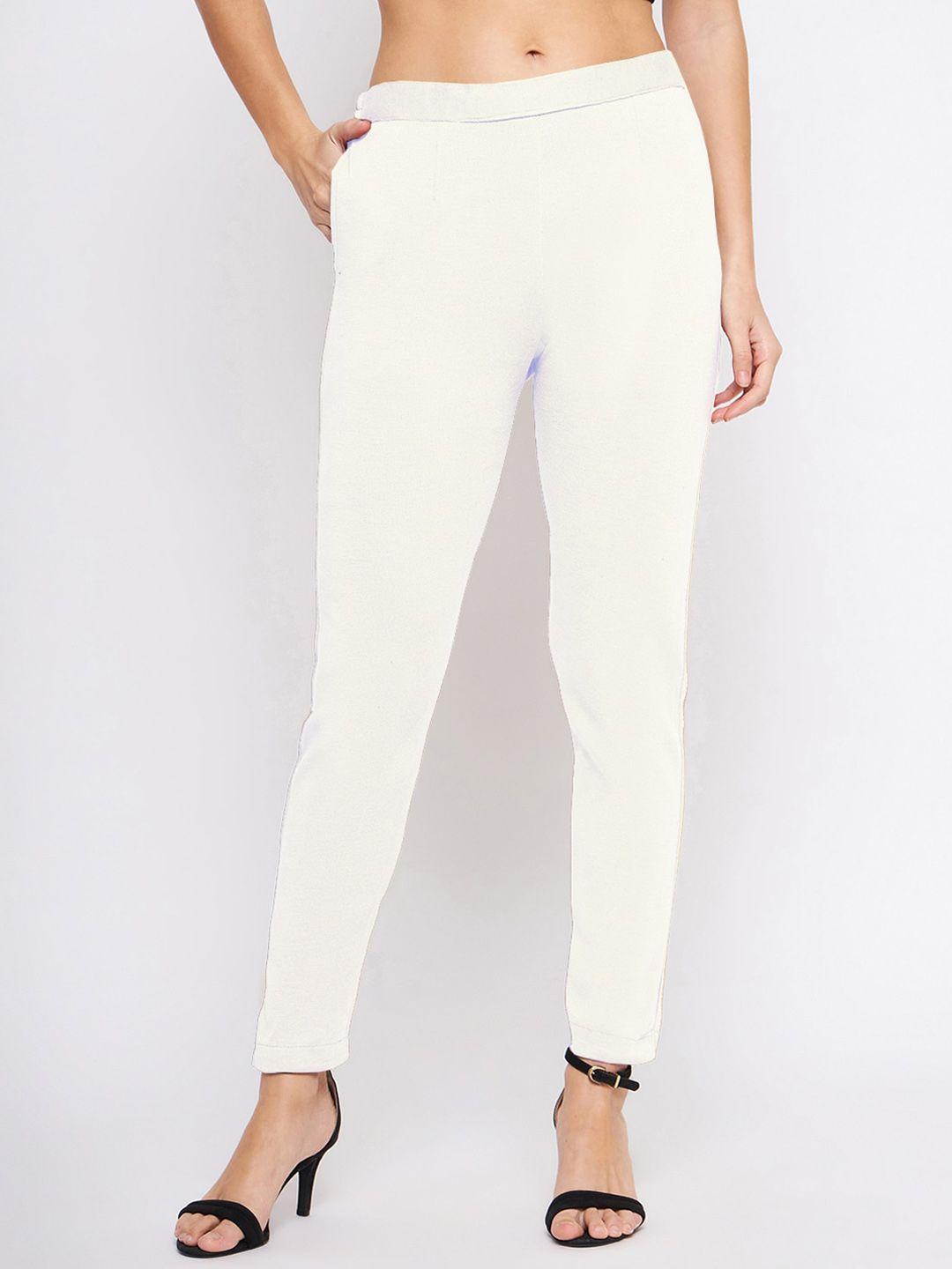 castle lifestyle women white smart trousers