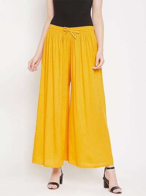 castle mustard regular fit palazzos