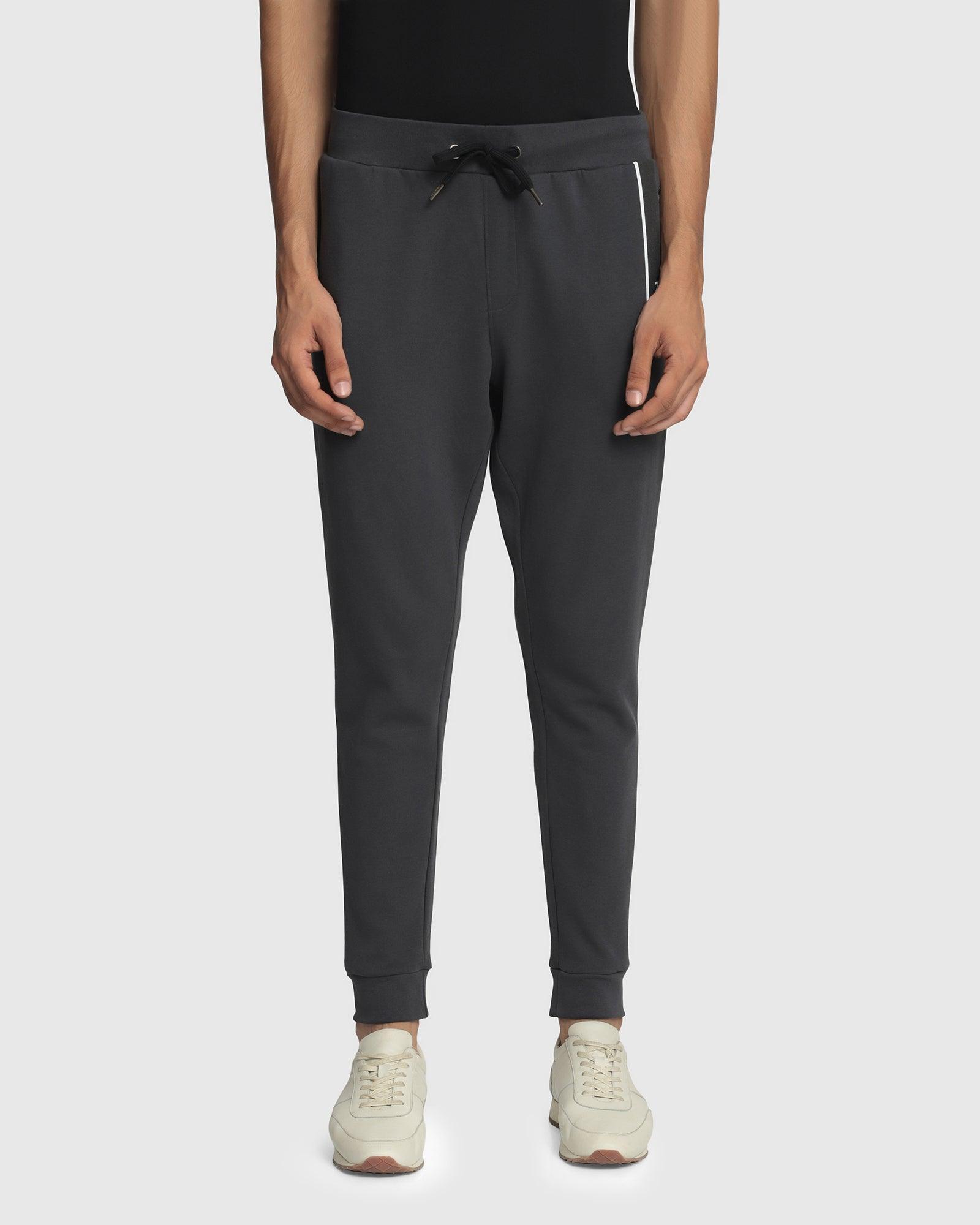casual charcoal printed jogger - accent