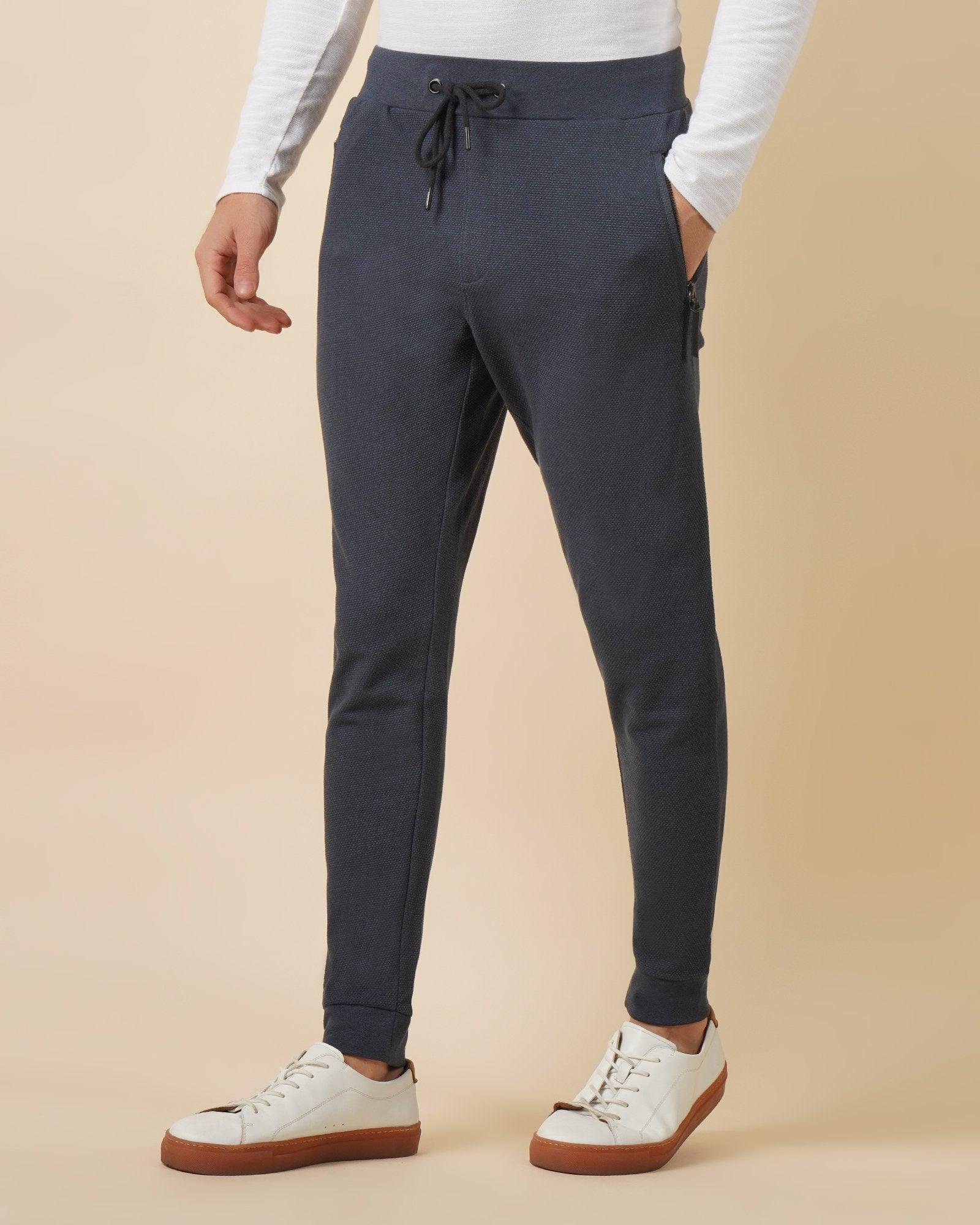 casual navy solid jogger - george