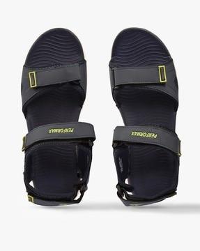 casual sandals with velcro closure