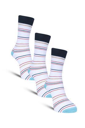 casual full length cotton socks for men's - pack of 3 - multi