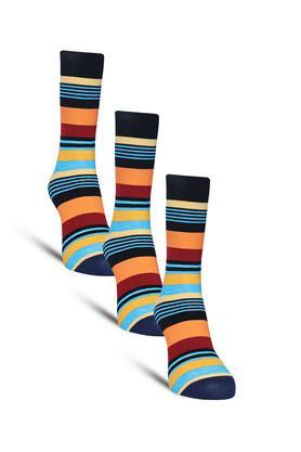 casual full length cotton socks for men's - pack of 3 - multi