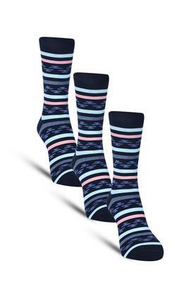 casual full length cotton socks for men's - pack of 3 - multi