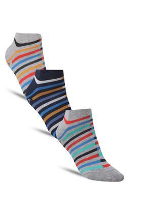 casual low ankle cotton socks for men's - pack of 3 - multi