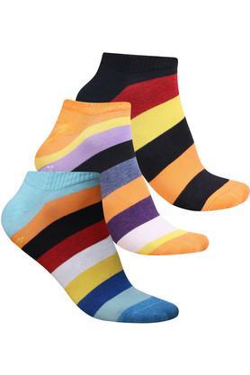 casual low ankle cotton socks for men's - pack of 3 - multi