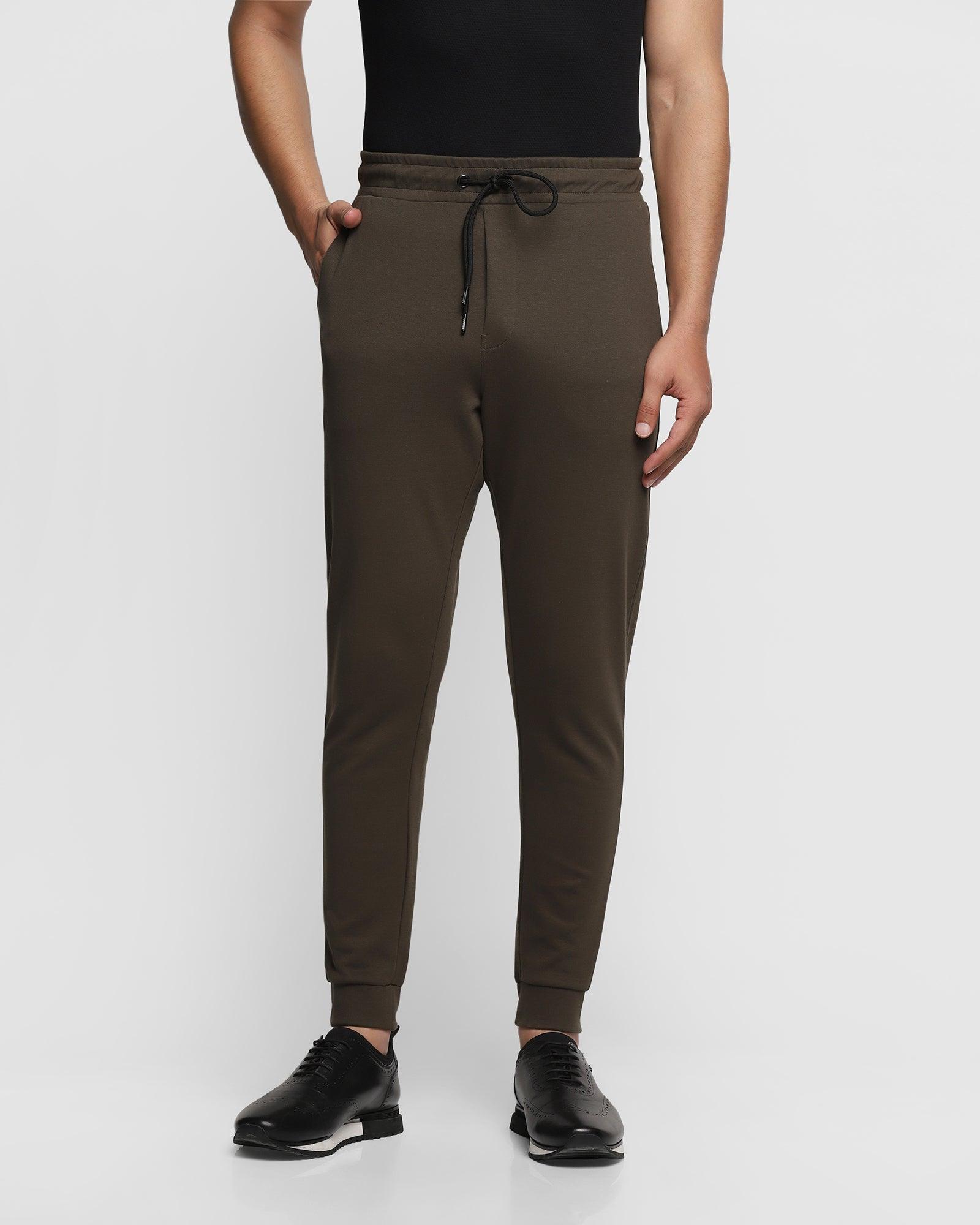 casual olive solid jogger - milkyway