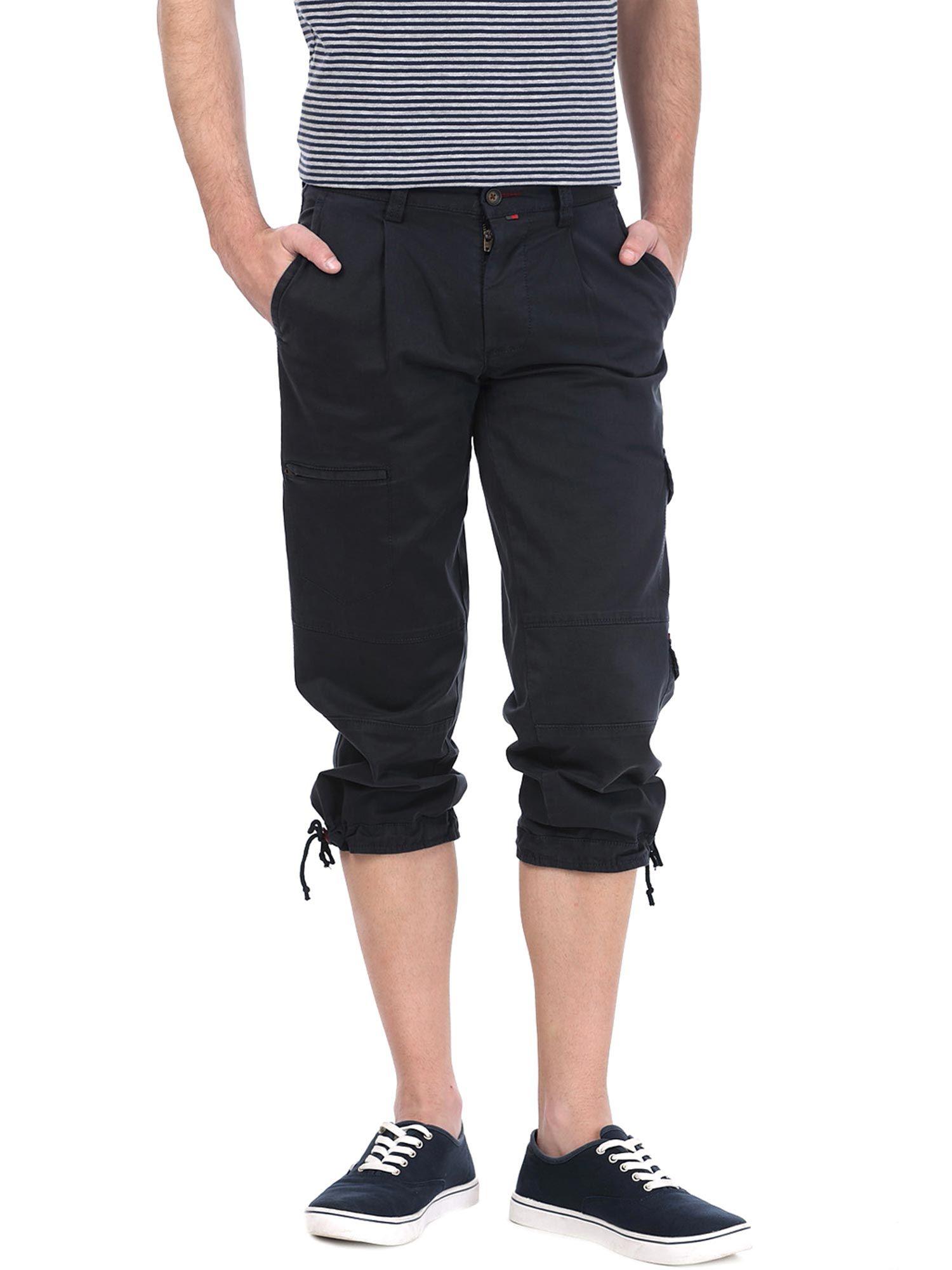 casual plain dark grey cotton elastane comfort shorts