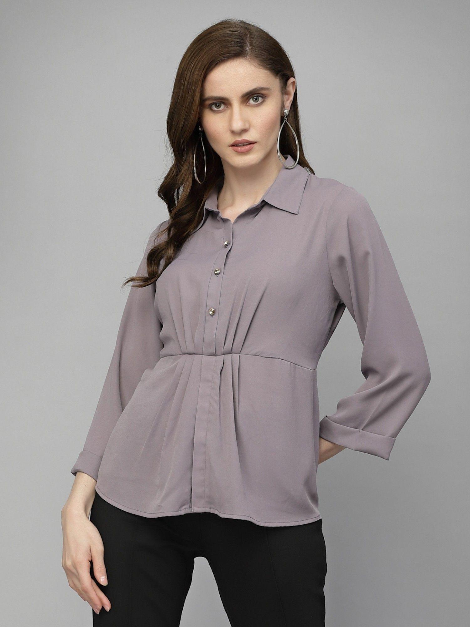 casual purple georgette tunic for women
