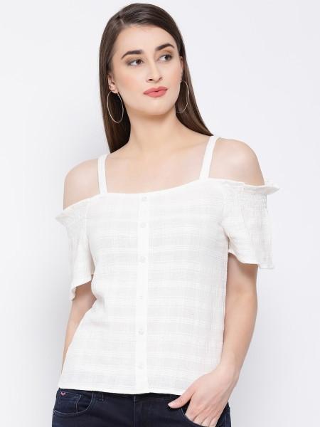 casual regular sleeves embroidered women white top