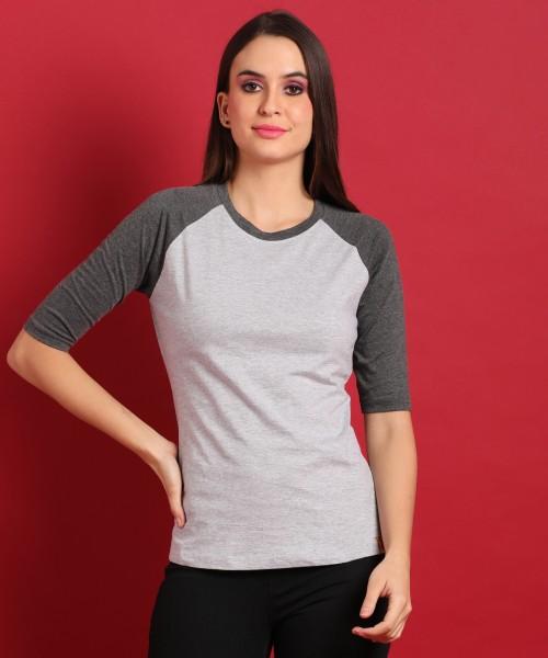 casual regular sleeves printed women grey top