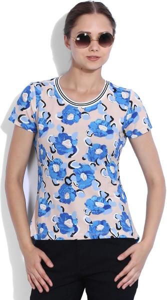 casual regular sleeves printed women multicolor top