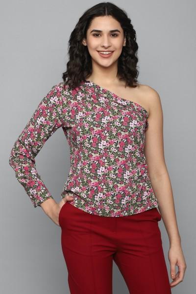 casual regular sleeves printed women multicolor top