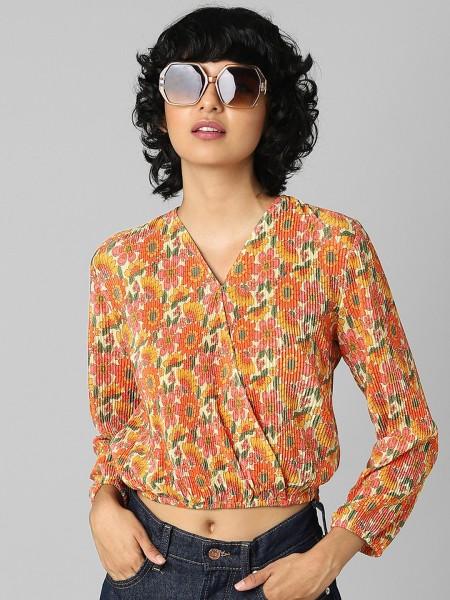 casual regular sleeves printed women multicolor top