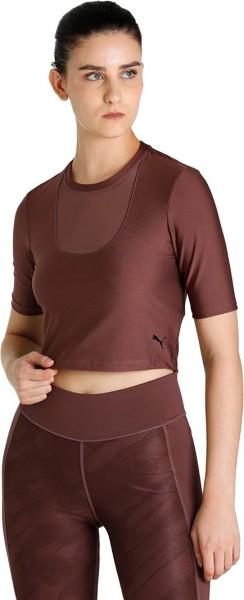 casual regular sleeves solid women brown top