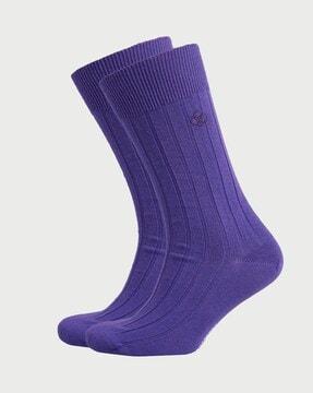 casual ribbed ankle-length socks