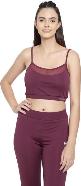 casual sleeveless solid women maroon top