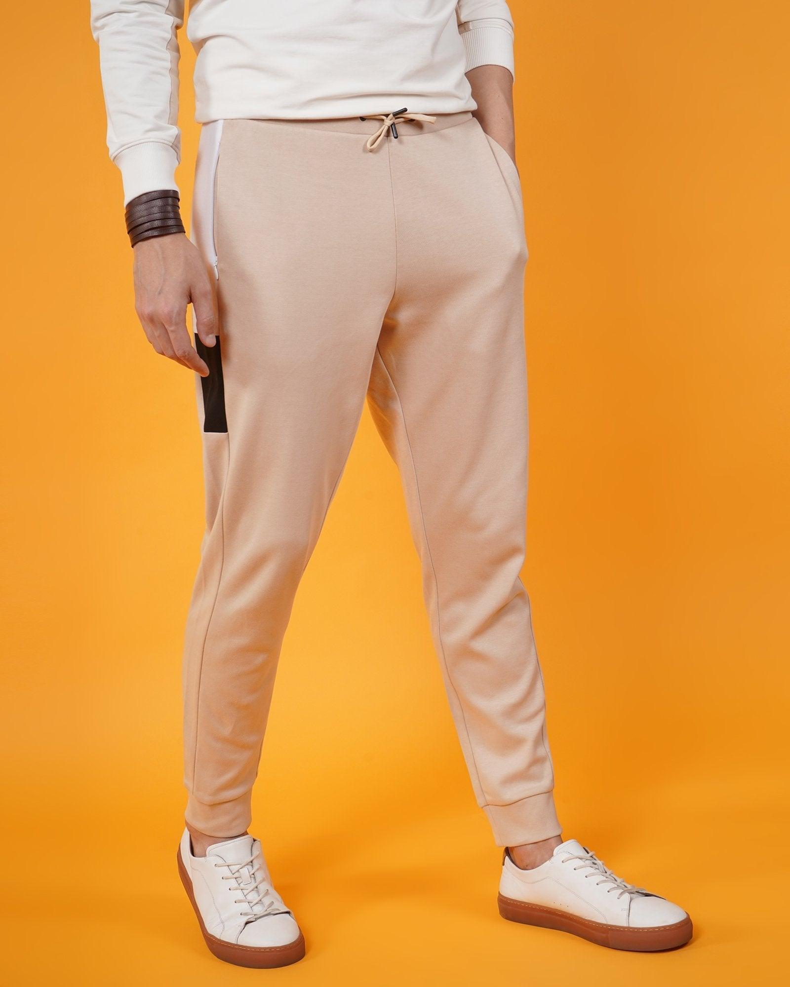 casual smoke grey solid jogger - sage