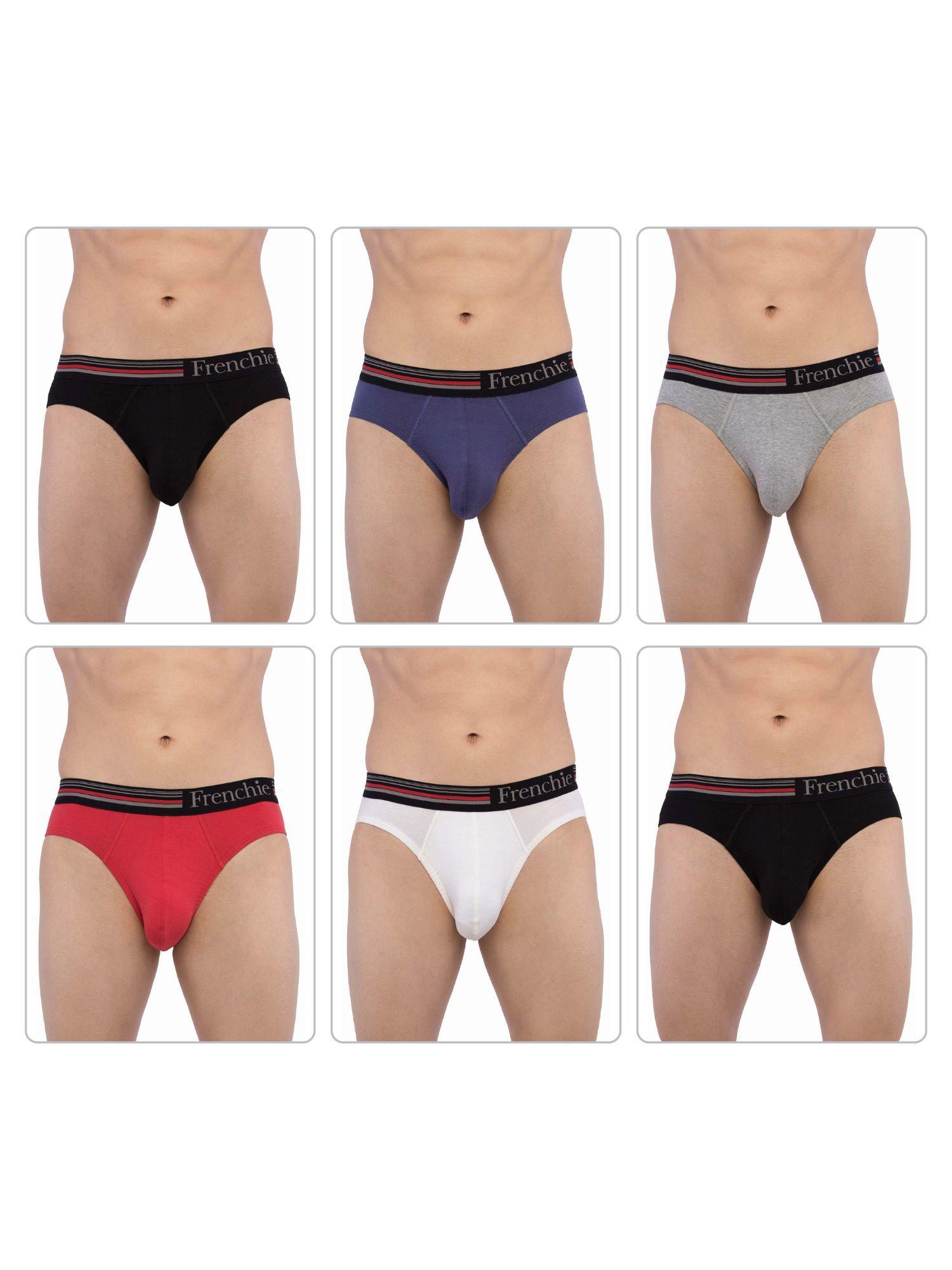 casuals 4000 mens cotton briefs assorted colours (pack of 6)