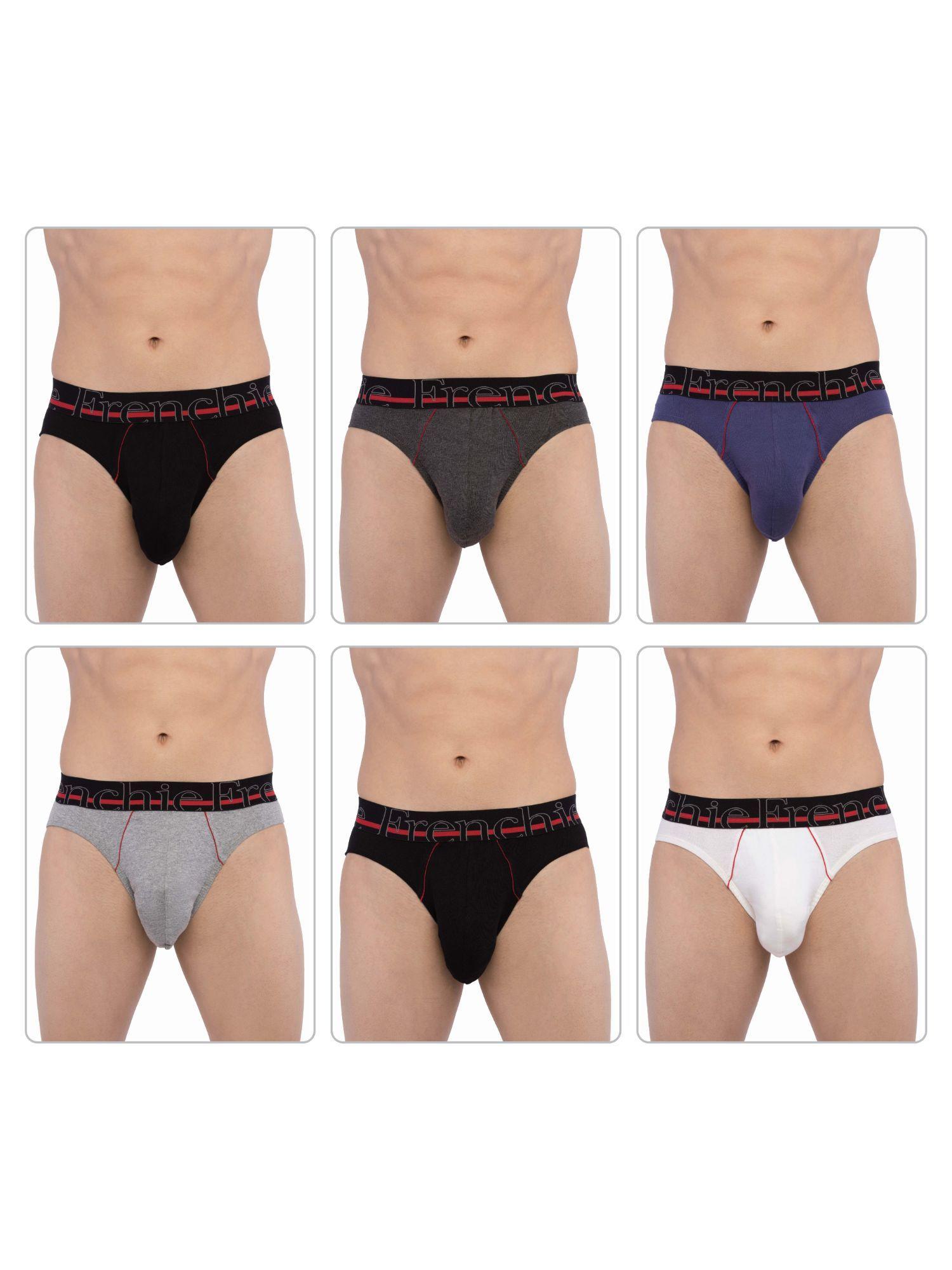 casuals 4002 mens cotton briefs assorted colours (pack of 6)