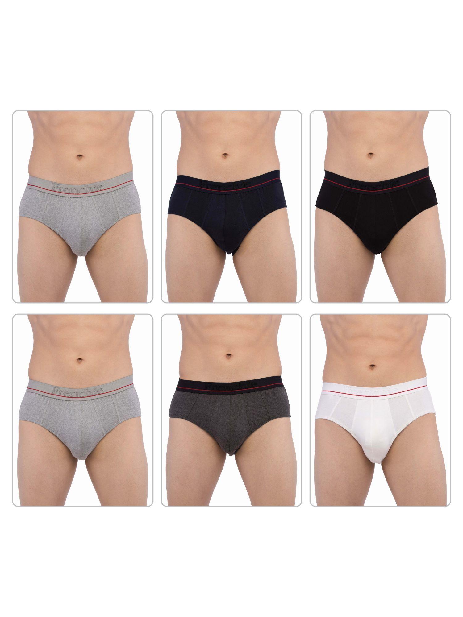 casuals 4003 mens cotton briefs assorted colours (pack of 6)